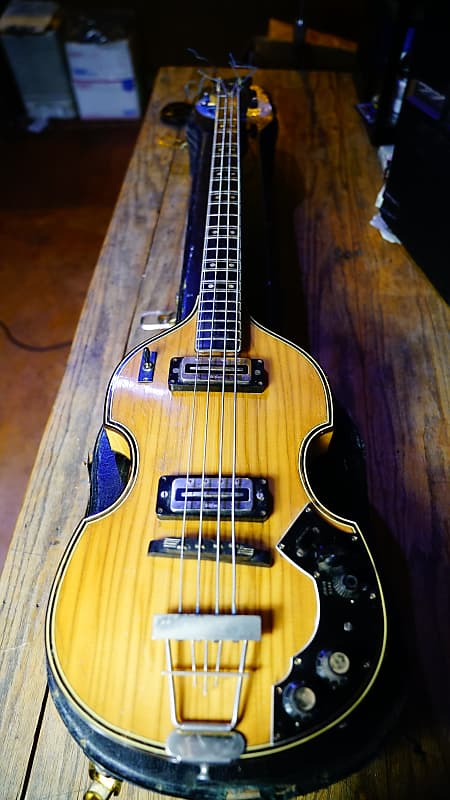 Hofner 5000/1B Super Beatle Bass Guitar 1970s Natural Maple image 1