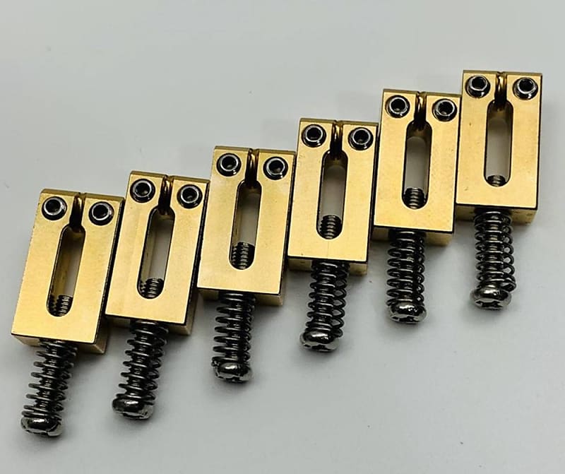 Solid Brass Bridge Saddles For Fender Stratocaster Telecaster 2 1/8(10.8MM)