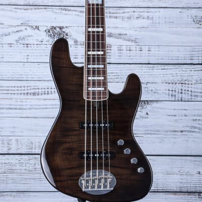 *DEMO* Lakland USA 5-String Bass Guitar | Black Transparent | | Reverb