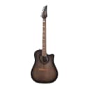 Ibanez Altstar 6-String Right-Handed Acoustic Electric Guitar with Walnut Fingerboard (Charcoal Burst High Gloss)
