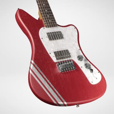 Cream T Guitars Crossfire SRT-6 - Inferno Red w/ Stripe #SO22UND image 2