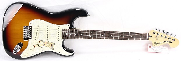 Fender MIM Deluxe Roadhouse Stratocaster Strat Electric Guitar w Gig Bag 2013 Sunburst