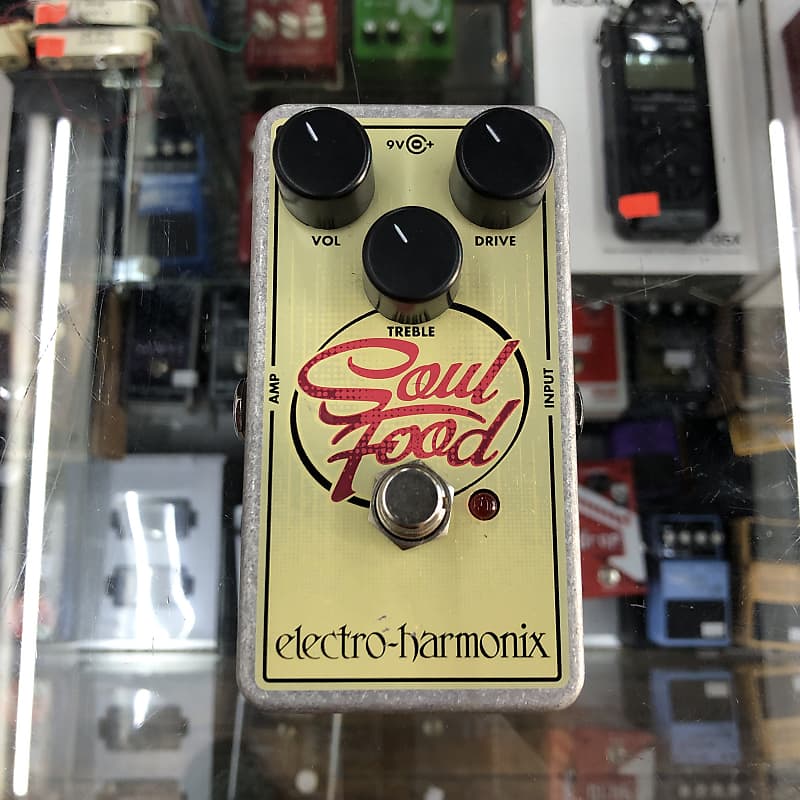 ElectroHarmonix Soul Food Distortion/Overdrive Pedal Late Reverb
