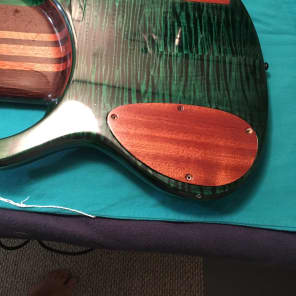 Prat Basses GODZILLA C3-WTF-24 24 string Bass (8x3) Trans Dark Emerald Green + Axe Handler Arc Stand image 15
