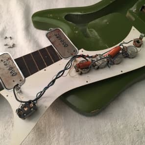 Vintage 1965 Airline Bighorn Green Solid Body Electric Guitar USA Made Kay + Original Gig Bag RARE image 21