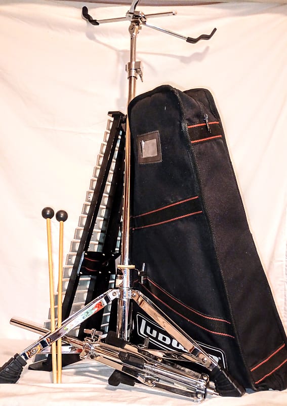 Ludwig XYLOPHONE WITH TALL RANGE STAND WORKS FOR PLAYERS 5'.6" TO 6'.6" - CHROME/BLACK image 1