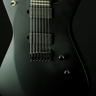 Ibanez Iceman Iron Label 7string Electric Guitar w/Bag - Black Flat image 11