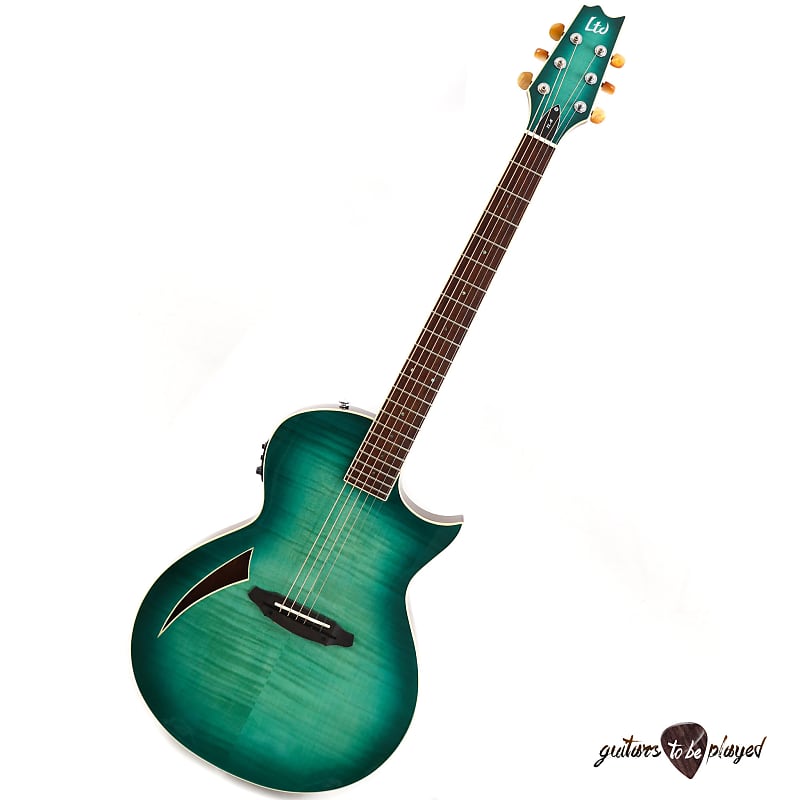 Buy ESP LTD TL-6 Thinline Acoustic Guitar, Aqua Marine Burst Finish -  Online Best Price