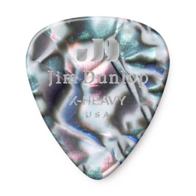 Dunlop Geniune Celluloid Classics Picks (12 Pack, Extra Heavy, Abalone) image 1