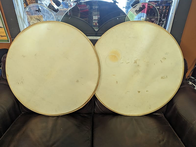 WFL Vintage 26" calf bass drum heads Reverb
