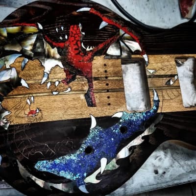 Moya Dragons 7 String custom boutique handmade guitar  2018 image 17