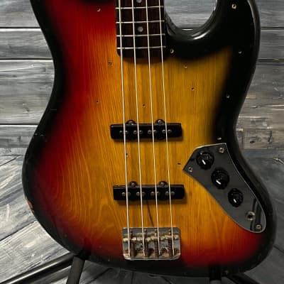 Used Greco JB 800 Japanese made 4 String Electric Bass with Gig Bag- Sunburst image 1