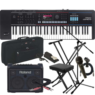 Roland Juno-D6 61-Key Synthesizer COMPLETE STAGE BUNDLE