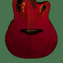 Ovation CE44-RR Celebrity Elite Mid 6-String Acoustic-Electric Guitar in Ruby Red Finish