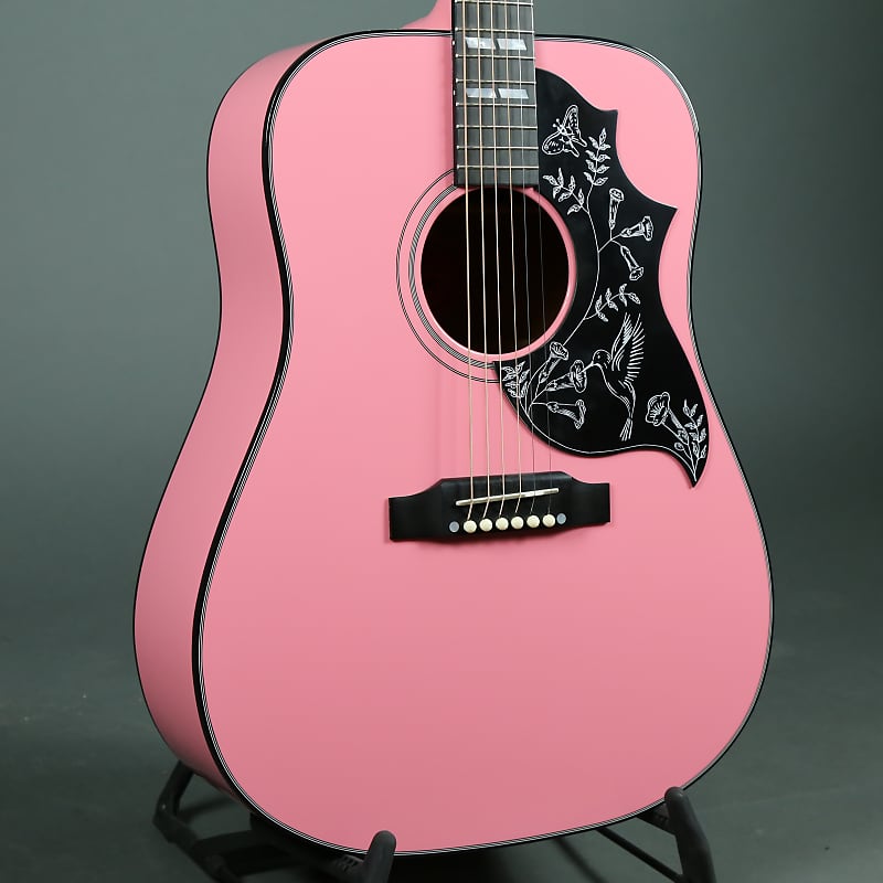 Pink gibson shop acoustic guitar