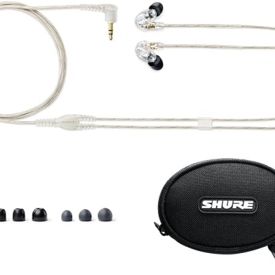 Shure SE215 PRO Wired Earbuds - Professional Sound Isolating Earphones, Clear Sound & Deep Bass, Single Dynamic MicroDriver, Secure Fit in Ear Monitor, Plus Carrying Case & Fit Kit - Clear (SE215-CL) image 3