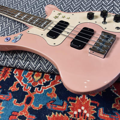Burny BRB 2008 short scale 32” Shell pink Rickenbacker style image 11