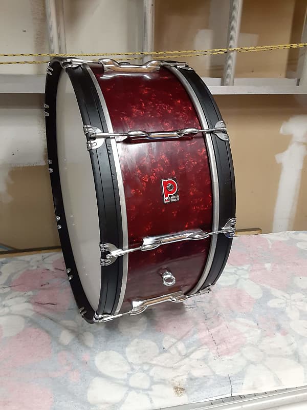 Premier Marching Bass drum 26x12" 1980s - Red | Reverb