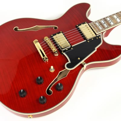 D'Angelico Excel DC Double Cutaway w/ stop-bar tailpiece - Trans Cherry - W2201265 image 1