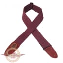 Levy's MSSC8-BRG Cotton Guitar Strap 2" Signature Series with Suede Ends Burgundy