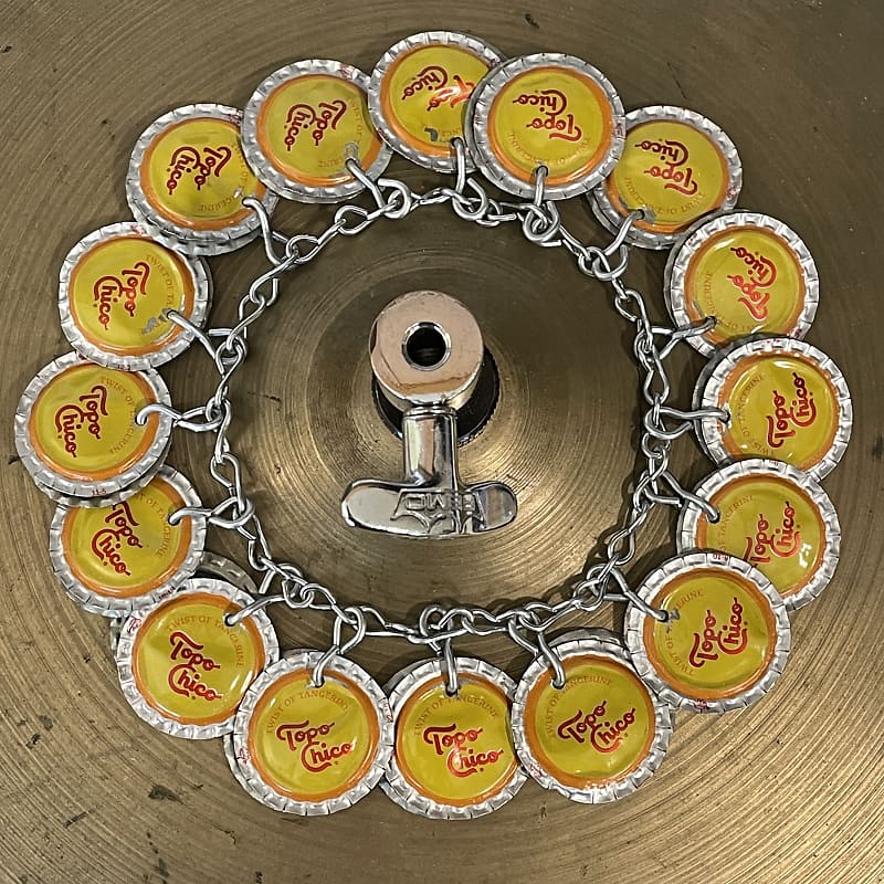 Upcycled Percussion Bottle Cap Ching Ring Hi Hat Reverb UK