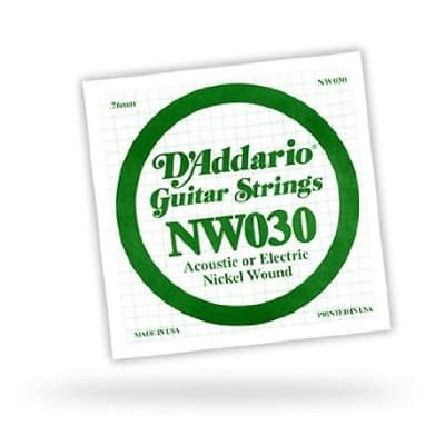 D'Addario Single .030 XL Nickel Wound String image 2