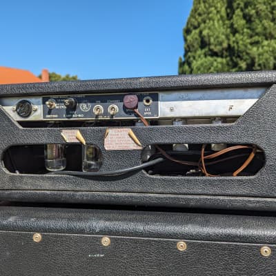 1969 Fender Bassman Amp Head + Speaker Enclosure - Silverface Non-"Drip Edge" image 5