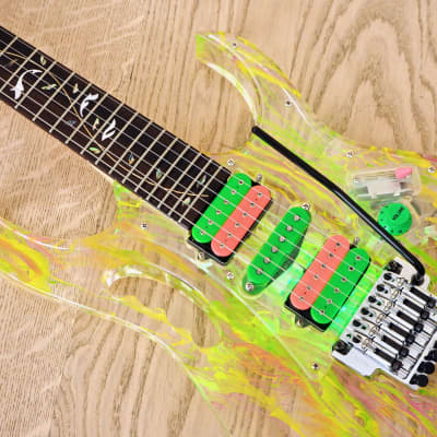 2007 Ibanez JEM 20th Anniversary Steve Vai Signature Acrylic Guitar Near Mint w/ Case & Tags image 8