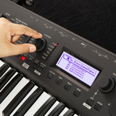 Korg Kross 2 88-Key Synthesizer Workstation - Matte Black w/ Adjustable Bench image 8