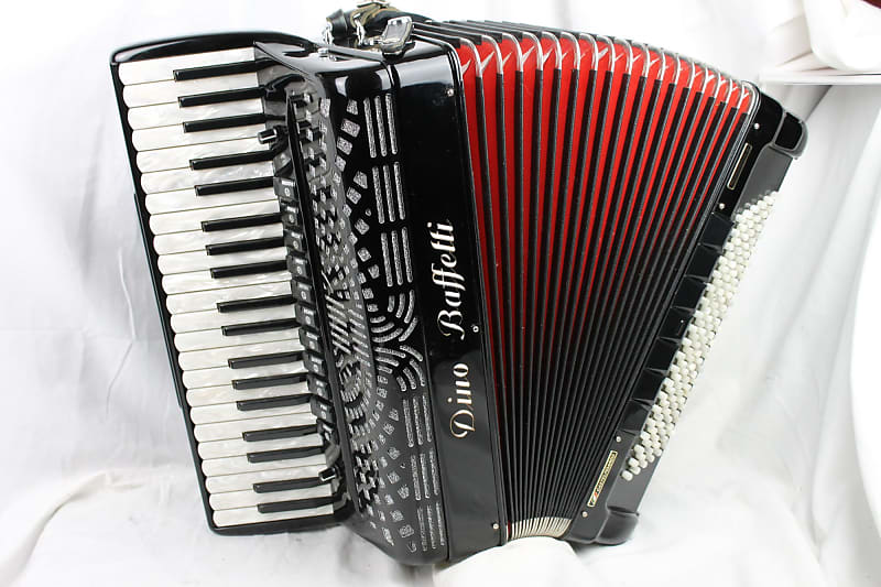 3122 - Black Dino Baffetti Piano Accordion Mics Midi LMMM 41