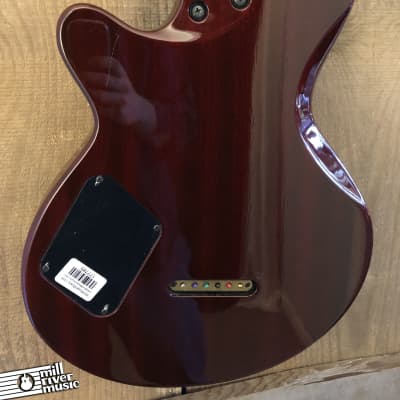 Godin LG HMB Electric Guitar Transparent Red Mahogany w/ Gig Bag image 5