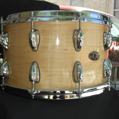 Slingerland 14x8 snare drum 20 lugs, Stick saver hoops 80s/90s - Natural Maple Gloss image 17
