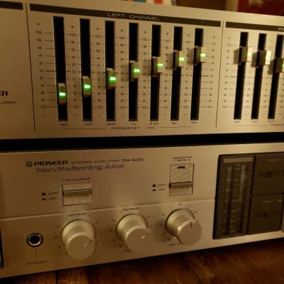 Pioneer SA-940 Stereo Integrated Amplifier, SG-540 Stereo Equalizer, 70W into 8Ω, 2 for 1 Deal! image 8