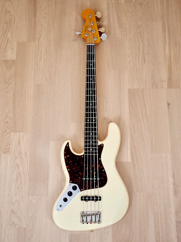 2006 Fender Jazz Bass V 5 String JBV Olympic White Left Handed