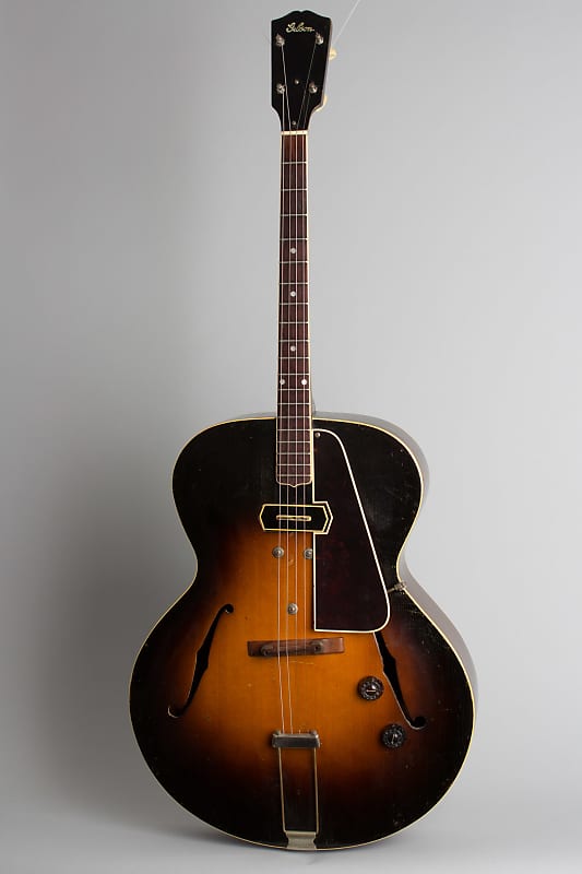 Gibson  ETG-150 Arch Top Hollow Body Electric Tenor Guitar (1937), ser. #577C-6 (FON), period black hard shell case. image 1