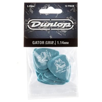 Dunlop Gator Grip Picks, Blue, 1.14mm Gauge, 12-Pack image 4