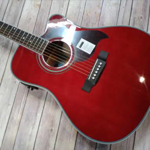 Epiphone FT-350SCE Acoustic/Electric Guitar w/ Min-ETune Wine Red