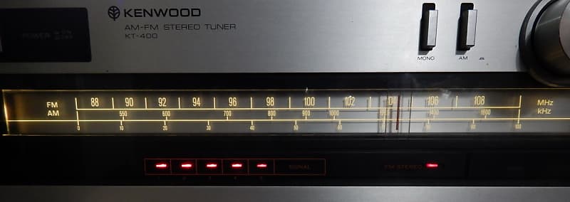 Kenwood KT-400 vintgage am fm stereo tuner image 1