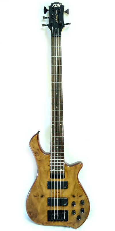 Zon Legacy Standard 5 String Electric Bass Guitar, Mahogany Body Walnut Top W/Bag - LSB5 image 1