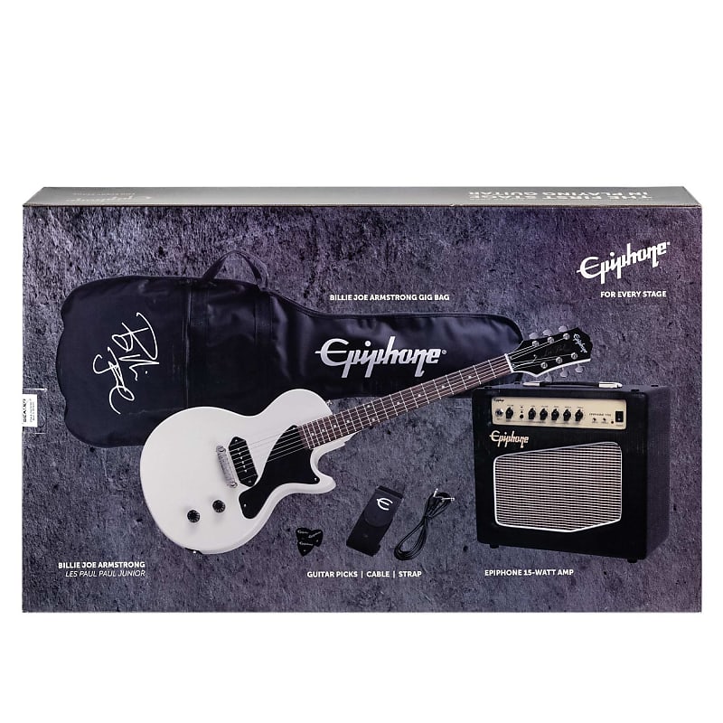 Epiphone Billie Joe Armstrong Signature Les Paul Junior Player Pack with  Epiphone 15G Combo Amp