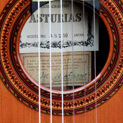 Asturias AST-50 Handmade Classical Guitar Signed by Masaru Matano 1979 image 11
