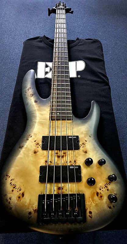 Esp Ltd B Ebony Charcoal Burst Satin Reverb