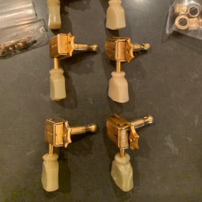 Kluson Vintage Gold Plated 3x3 Tuning Gear for Gibson Les Paul or ES 345 355 1959 Gold Plated image 3