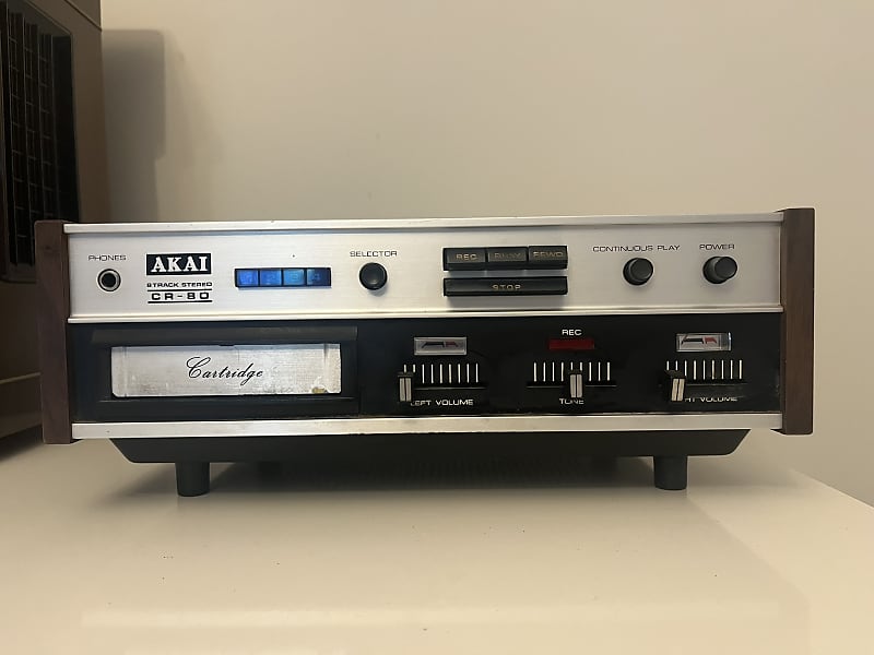 Vintage (1970s) Akai CR-80 8 Track Stereo Tape Recorder &amp; 27 Cartridges  			