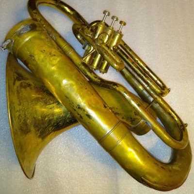 Buescher Elkhart Baritone/Tuba, USA, Lacquered Brass, missing MP stem image 10