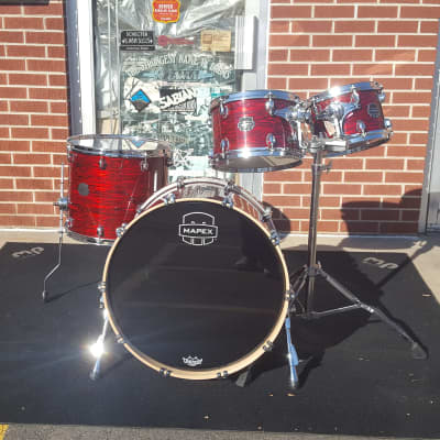 New Mapex 4pc shell pack -Mapex Saturn V Studioease 2018 Red Strata Pearl Custom Wrap  - Awesome! image 2