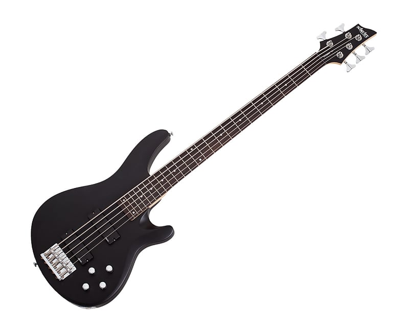 Schecter C-5 Deluxe Bass Guitar - Satin Black image 1