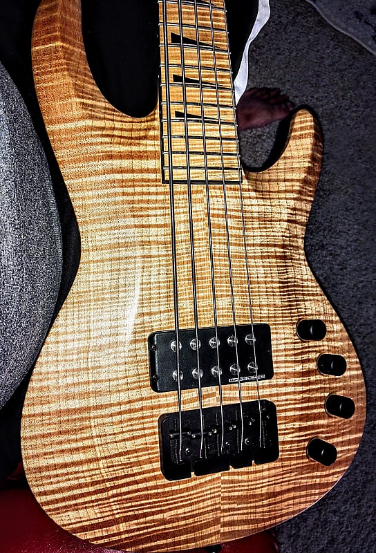 Jackson USA Custom Shop 5 String Bass Maple/Koa image 1