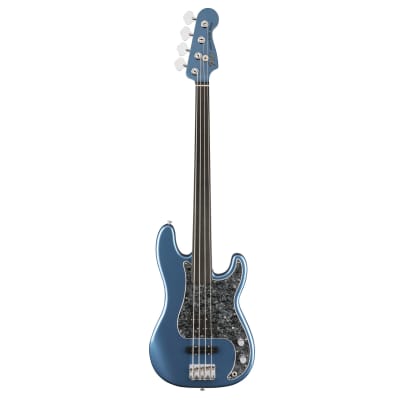 Fender Tony Franklin Fretless Precision Bass w/Hipshot Drop-D Xtender - Lake Placid Blue image 3