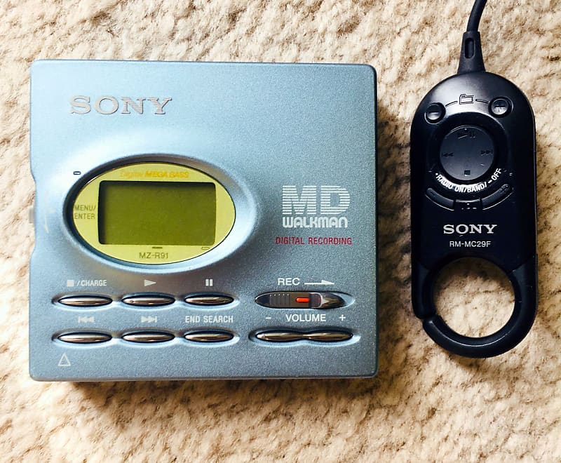Sony MZ-R91 Walkman MiniDisc Player, Excellent Blue !! Working!! image 1
